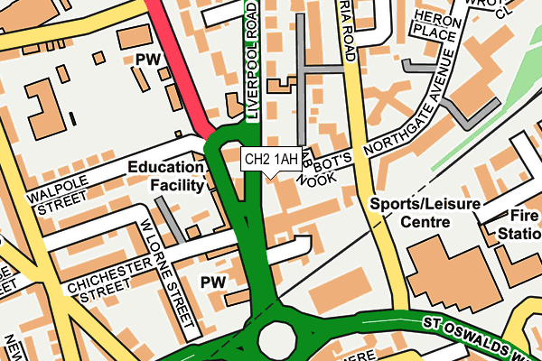 CH2 1AH map - OS OpenMap – Local (Ordnance Survey)