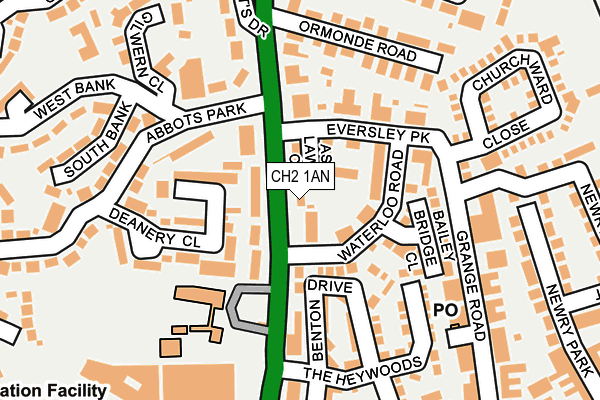 CH2 1AN map - OS OpenMap – Local (Ordnance Survey)