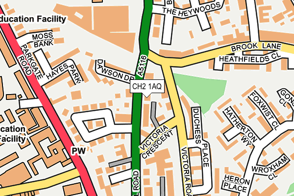 CH2 1AQ map - OS OpenMap – Local (Ordnance Survey)