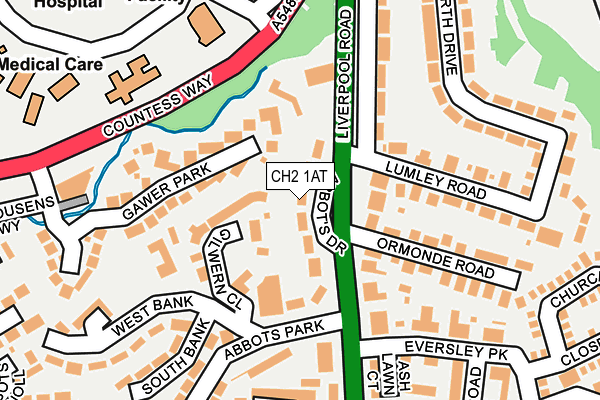 CH2 1AT map - OS OpenMap – Local (Ordnance Survey)