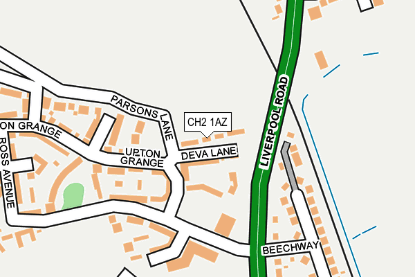 CH2 1AZ map - OS OpenMap – Local (Ordnance Survey)