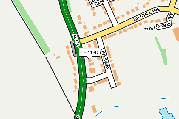 CH2 1BD map - OS OpenMap – Local (Ordnance Survey)