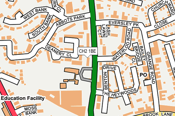 CH2 1BE map - OS OpenMap – Local (Ordnance Survey)