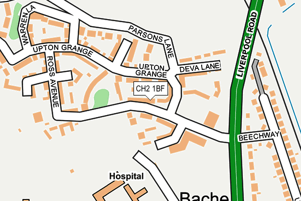 CH2 1BF map - OS OpenMap – Local (Ordnance Survey)