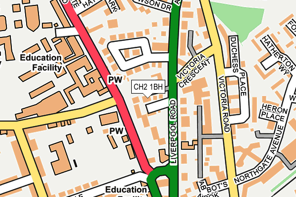 CH2 1BH map - OS OpenMap – Local (Ordnance Survey)