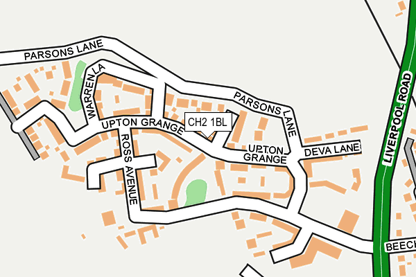 CH2 1BL map - OS OpenMap – Local (Ordnance Survey)