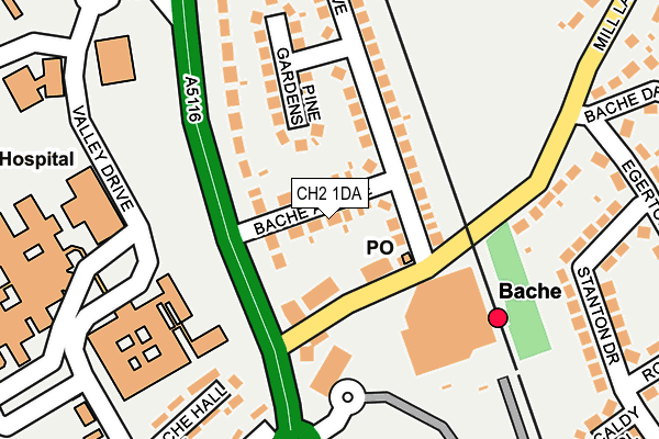 CH2 1DA map - OS OpenMap – Local (Ordnance Survey)