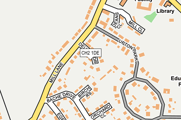 CH2 1DE map - OS OpenMap – Local (Ordnance Survey)