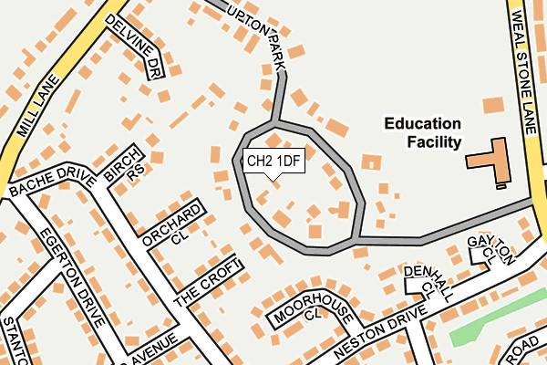 CH2 1DF map - OS OpenMap – Local (Ordnance Survey)