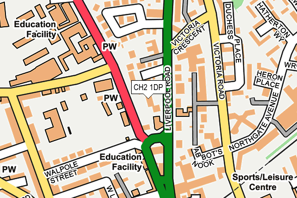 CH2 1DP map - OS OpenMap – Local (Ordnance Survey)