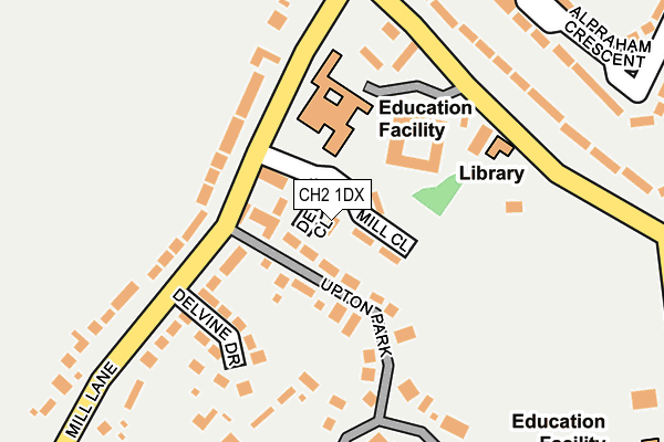 CH2 1DX map - OS OpenMap – Local (Ordnance Survey)