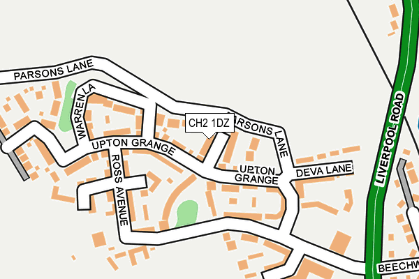 CH2 1DZ map - OS OpenMap – Local (Ordnance Survey)