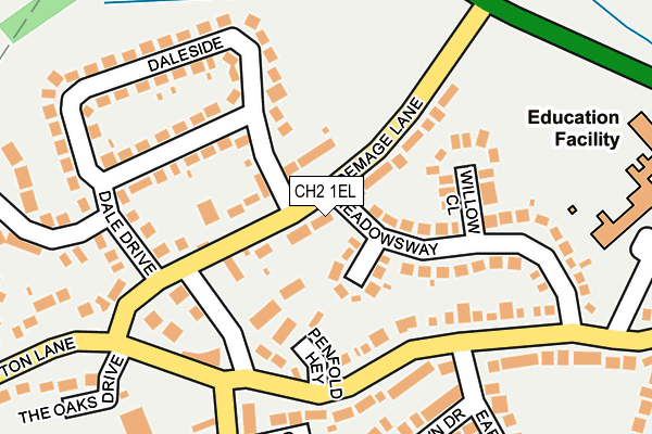 CH2 1EL map - OS OpenMap – Local (Ordnance Survey)