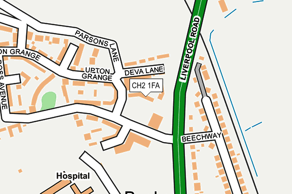 CH2 1FA map - OS OpenMap – Local (Ordnance Survey)