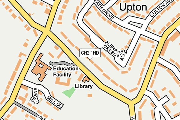 CH2 1HD map - OS OpenMap – Local (Ordnance Survey)