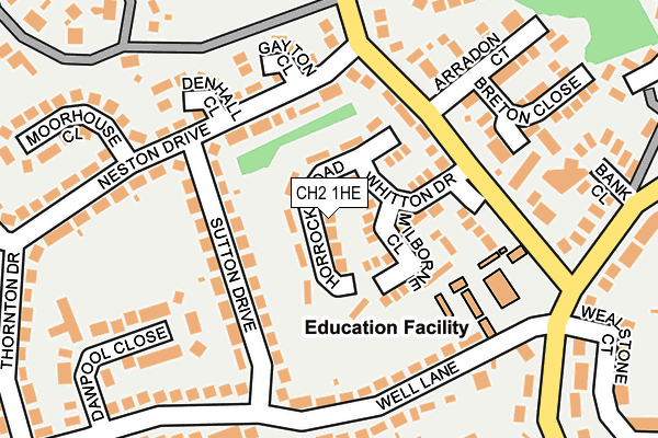 CH2 1HE map - OS OpenMap – Local (Ordnance Survey)