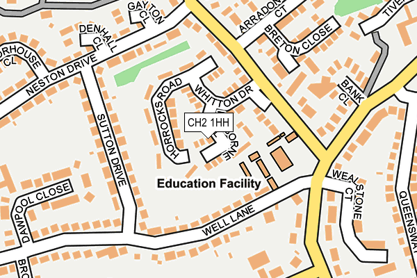 CH2 1HH map - OS OpenMap – Local (Ordnance Survey)