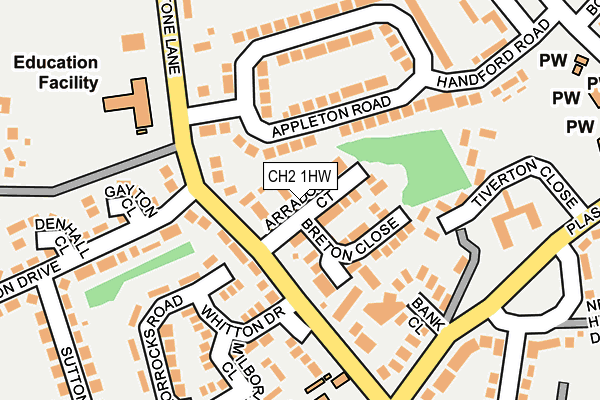 CH2 1HW map - OS OpenMap – Local (Ordnance Survey)