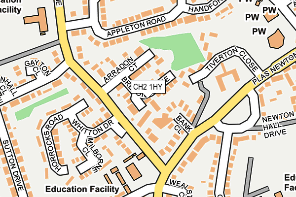 CH2 1HY map - OS OpenMap – Local (Ordnance Survey)