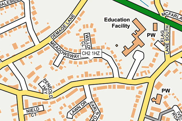 CH2 1HZ map - OS OpenMap – Local (Ordnance Survey)