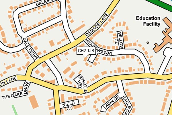 CH2 1JB map - OS OpenMap – Local (Ordnance Survey)