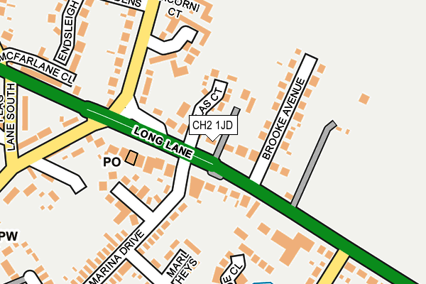 CH2 1JD map - OS OpenMap – Local (Ordnance Survey)