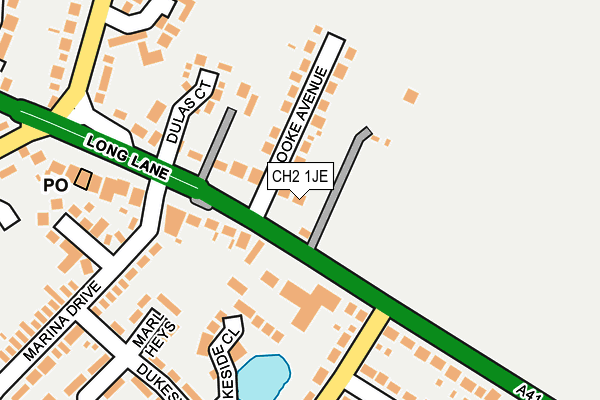 CH2 1JE map - OS OpenMap – Local (Ordnance Survey)