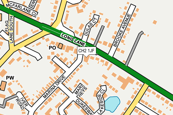 Map of THE FRY INN (CHESTER) LTD at local scale