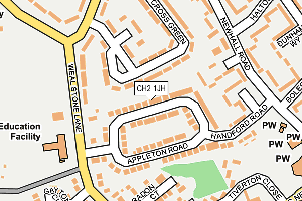 CH2 1JH map - OS OpenMap – Local (Ordnance Survey)