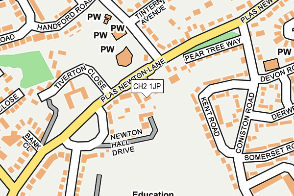 CH2 1JP map - OS OpenMap – Local (Ordnance Survey)
