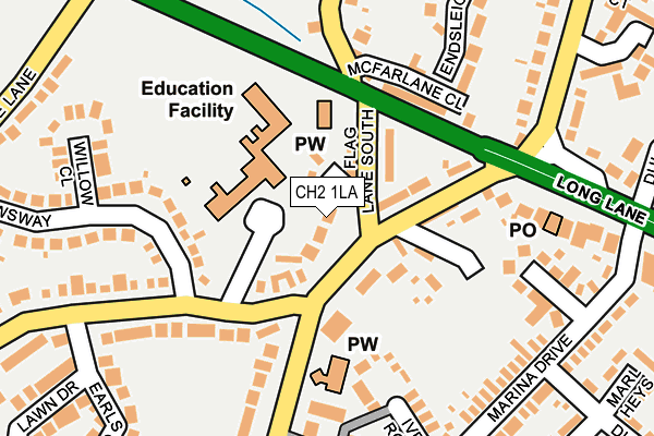 CH2 1LA map - OS OpenMap – Local (Ordnance Survey)