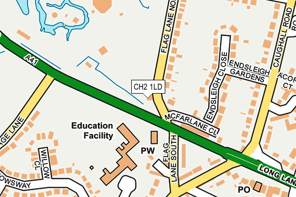 CH2 1LD map - OS OpenMap – Local (Ordnance Survey)