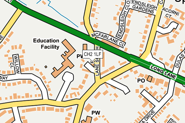 CH2 1LF map - OS OpenMap – Local (Ordnance Survey)