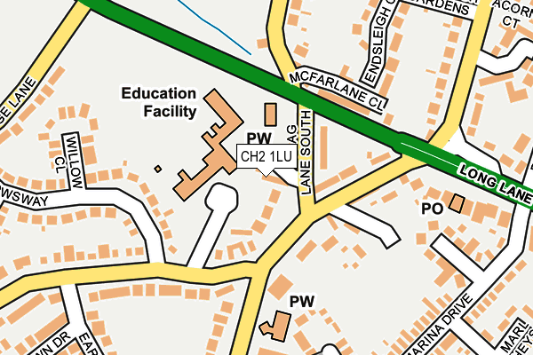 CH2 1LU map - OS OpenMap – Local (Ordnance Survey)