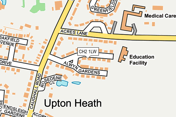 CH2 1LW map - OS OpenMap – Local (Ordnance Survey)