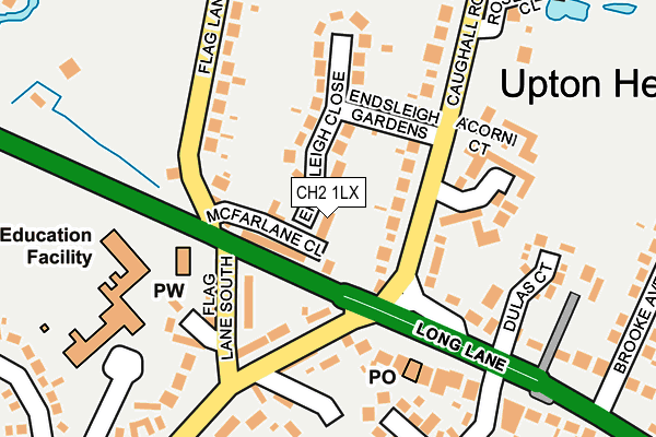 CH2 1LX map - OS OpenMap – Local (Ordnance Survey)