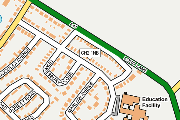 CH2 1NB map - OS OpenMap – Local (Ordnance Survey)