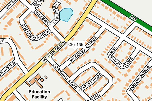 CH2 1NE map - OS OpenMap – Local (Ordnance Survey)