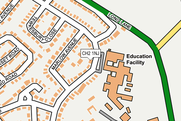 CH2 1NJ map - OS OpenMap – Local (Ordnance Survey)