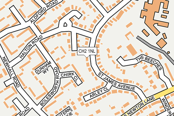 CH2 1NL map - OS OpenMap – Local (Ordnance Survey)