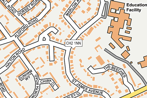 CH2 1NN map - OS OpenMap – Local (Ordnance Survey)