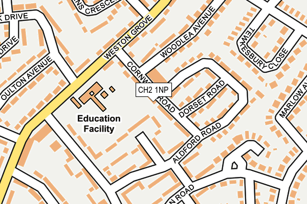 CH2 1NP map - OS OpenMap – Local (Ordnance Survey)