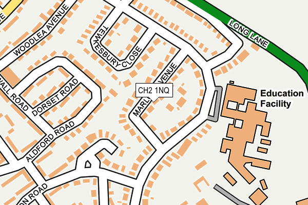 CH2 1NQ map - OS OpenMap – Local (Ordnance Survey)