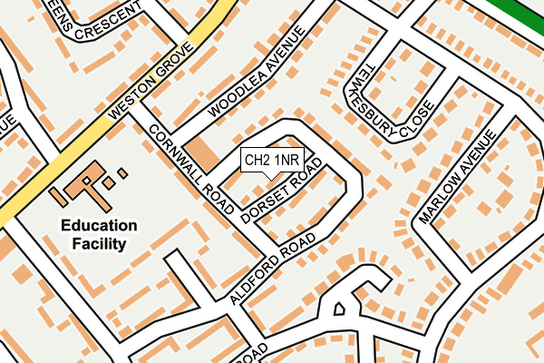 CH2 1NR map - OS OpenMap – Local (Ordnance Survey)