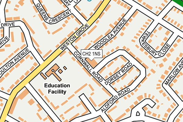 CH2 1NS map - OS OpenMap – Local (Ordnance Survey)