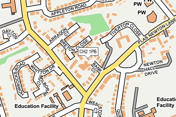 CH2 1PB map - OS OpenMap – Local (Ordnance Survey)