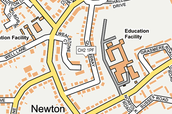 CH2 1PF map - OS OpenMap – Local (Ordnance Survey)