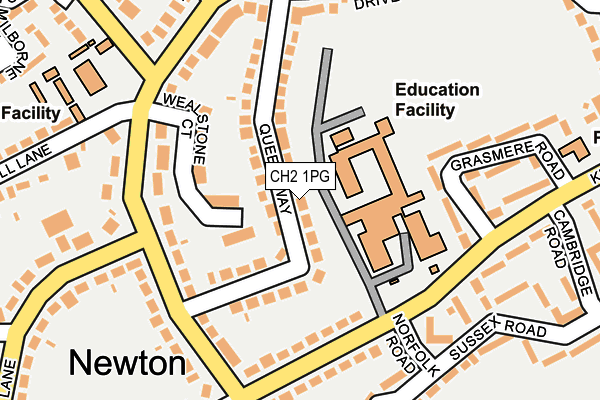 CH2 1PG map - OS OpenMap – Local (Ordnance Survey)