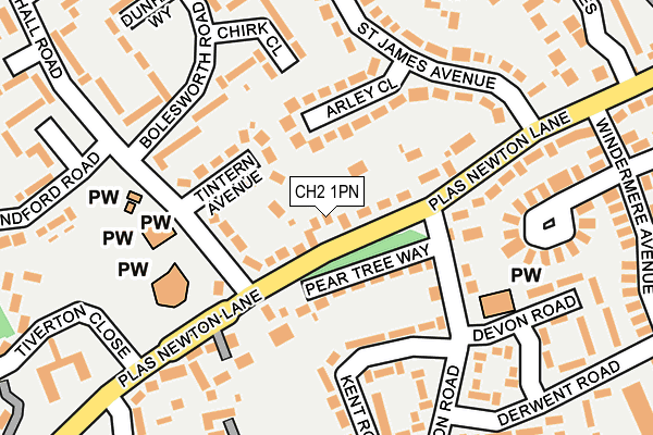 CH2 1PN map - OS OpenMap – Local (Ordnance Survey)