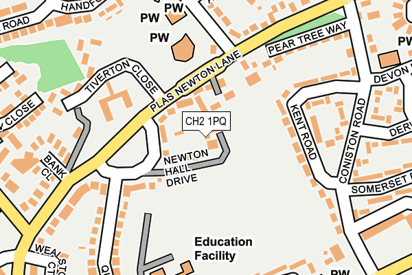 CH2 1PQ map - OS OpenMap – Local (Ordnance Survey)